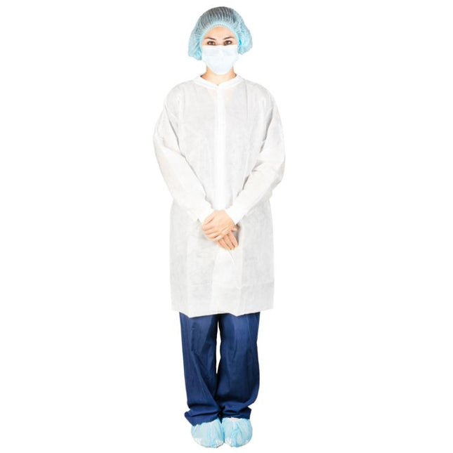 Dukal | Lab Coat without Pockets XXL, White | 344