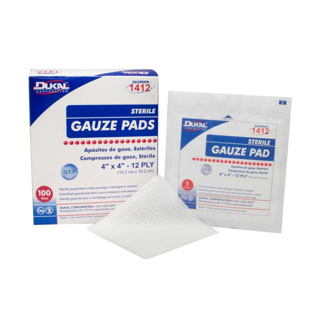 Sterile Gauze Pad 4" x 4" 12-Ply