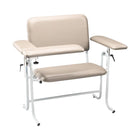 Dukal | Blood Draw Chair, Wide, Upholstered, with Flip Arm, Oatmeal | 4382XF-OAT