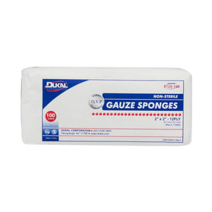 Dukal | Non-Sterile Gauze Sponges 2" x 2" 12-Ply | 2128-100