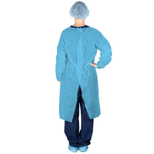 Dukal | Poly Coated Isolation Gown, Blue | 303BL