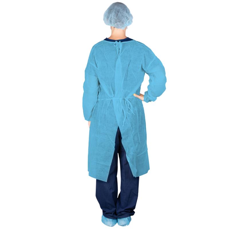 Dukal | Poly Coated Isolation Gown, Blue | 303BL