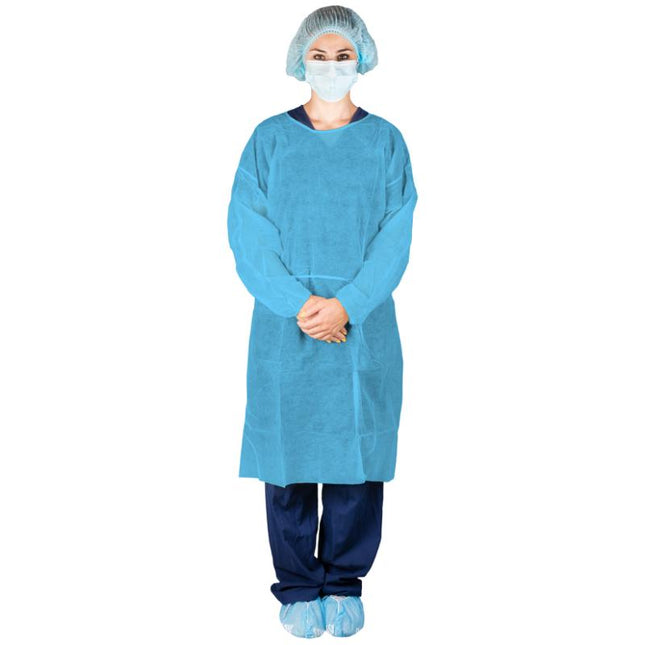 Dukal | Poly Coated Isolation Gown, Blue | 303BL