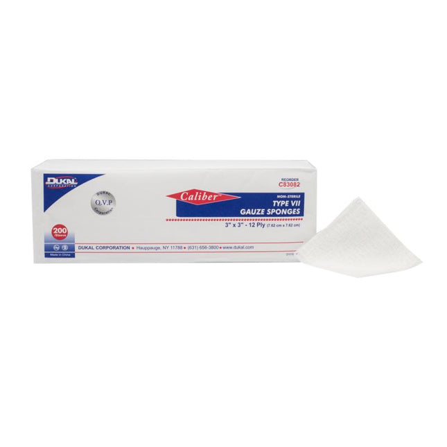 Dukal | Non-Sterile Type VII Gauze Sponges 3" x 3" 12-Ply | C83082