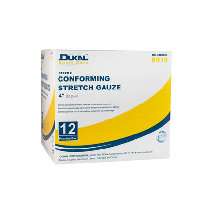 Sterile Basic Care Conforming Stretch Gauze 4" | 8515 | | Bandages, Conforming Stretch Bandages, Sterile, Traditional Wound Care | Dukal | SurgiMac