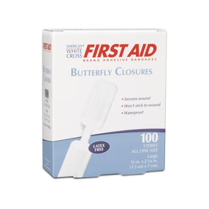 Dukal | Butterfly Adhesive Bandages 1/2 x 2-3/4, Large | 1990033