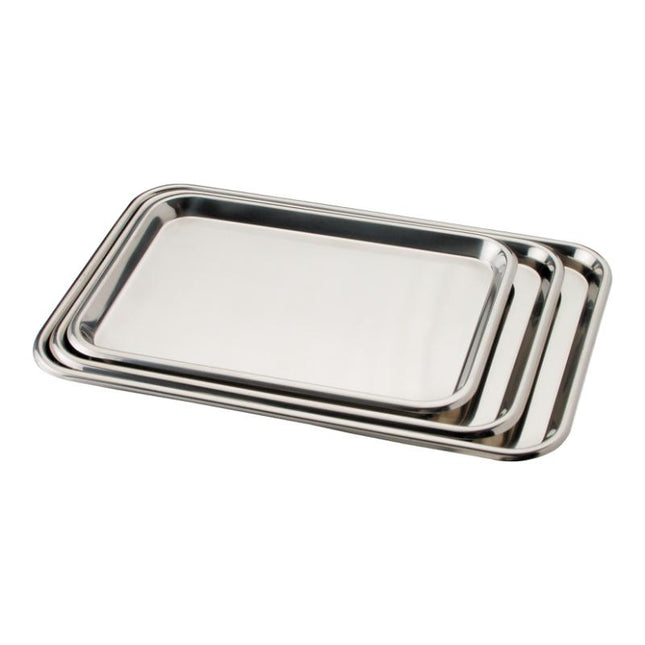 Dukal | Stainless Steel Instrument Tray Flat 15-1/8" x 10-1/2" x 5/8" | 4262