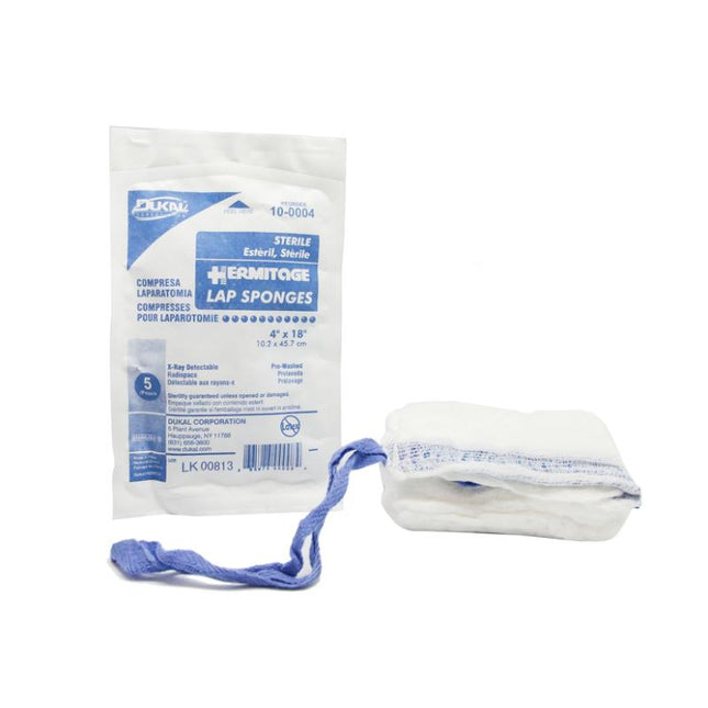 Dukal | Sterile Laparotomy Sponges 4" x 18" | 10-0004