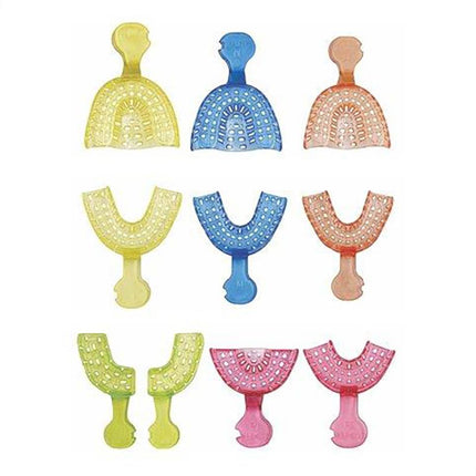 Impression Trays Perforated #2 Lg Lower Yellow