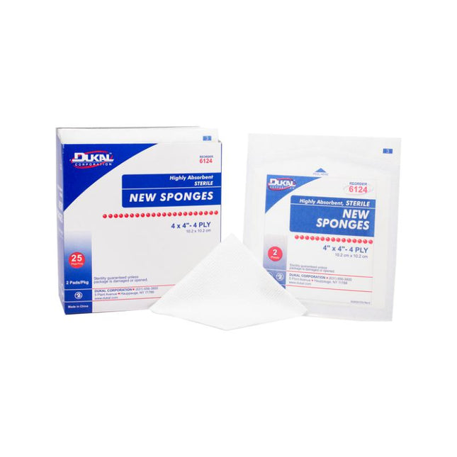 Dukal | Sterile New Sponge 4" x 4" 4-Ply | 6124