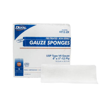 Non-Sterile X-Ray Detectable Type VII Gauze Sponges 8" X 4" 12-Ply