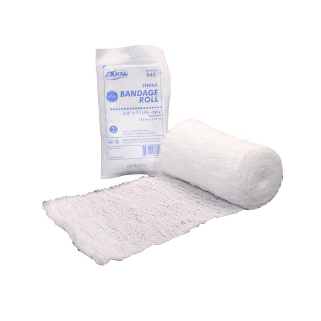 Sterile Fluff Bandage Roll 3.4" x 3.1 yd 6-Ply