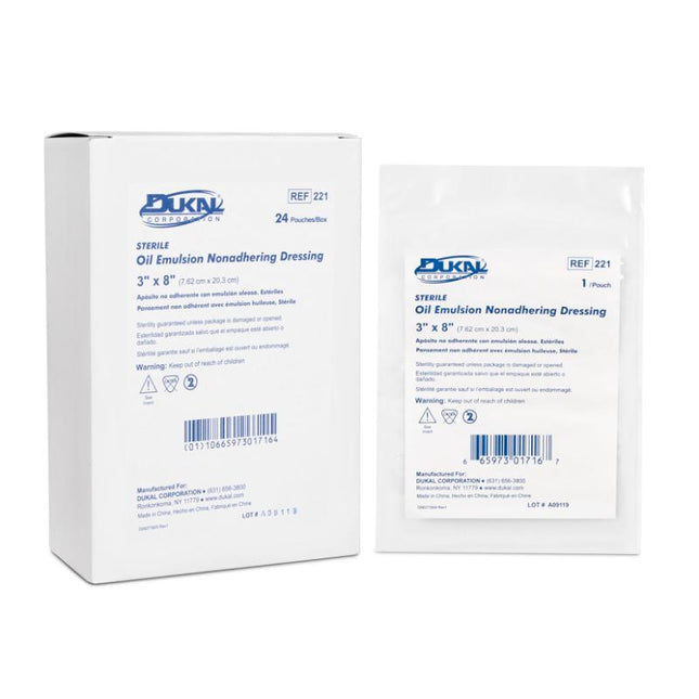 Dukal | Sterile Oil Emulsion Dressing 3" x 8" | 221