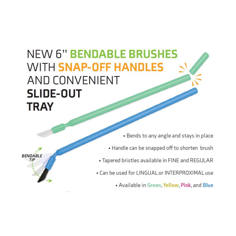 Dukal | Bendable Brushes 6 Regular Black Bristle | UMA-9122-R