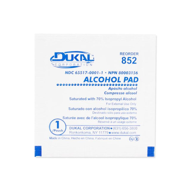 Dukal | Non-Sterile Alcohol Pad Medium | 852-1000