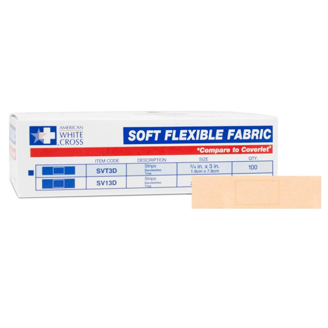 Dukal | Soft Flexible Fabric Adhesive Bandages 3/4 x 3 | SVT3D