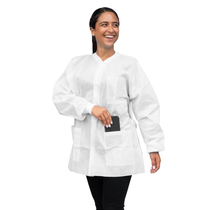 Dukal | FitMe Lab Jackets XXL White | UGJ-6502-XXL