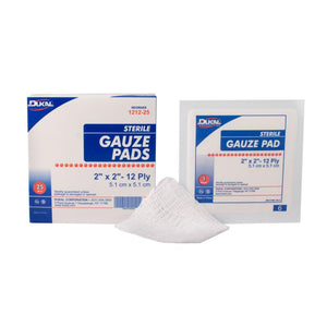Dukal | Sterile Gauze Pad 2" x 2" 12-Ply | 1212-25
