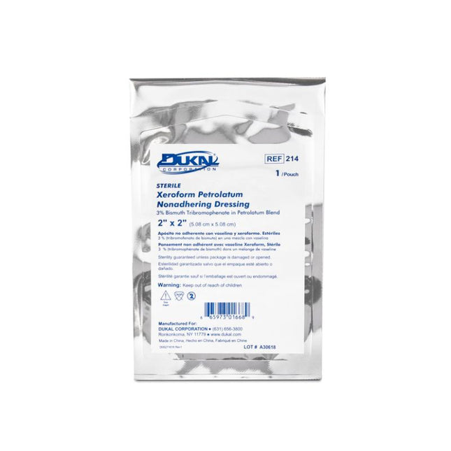 Dukal | Sterile Xeroform Dressing 2" x 2" | 214