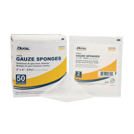 Sterile Basic Care Gauze Sponge 4" x 4" 8-Ply | 8502 | | Gauze, Sterile, Vaccine Supplies | Dukal | SurgiMac