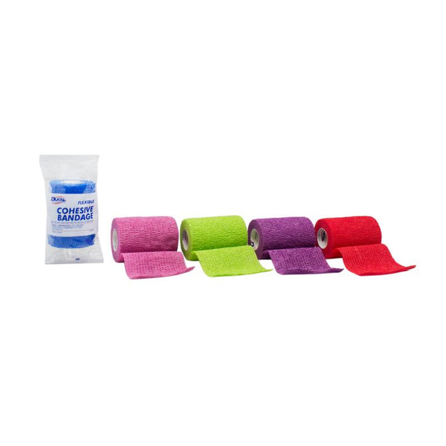 Dukal | Non-Sterile Cohesive Bandage 3" x 5 yd, Assorted | 8035AS