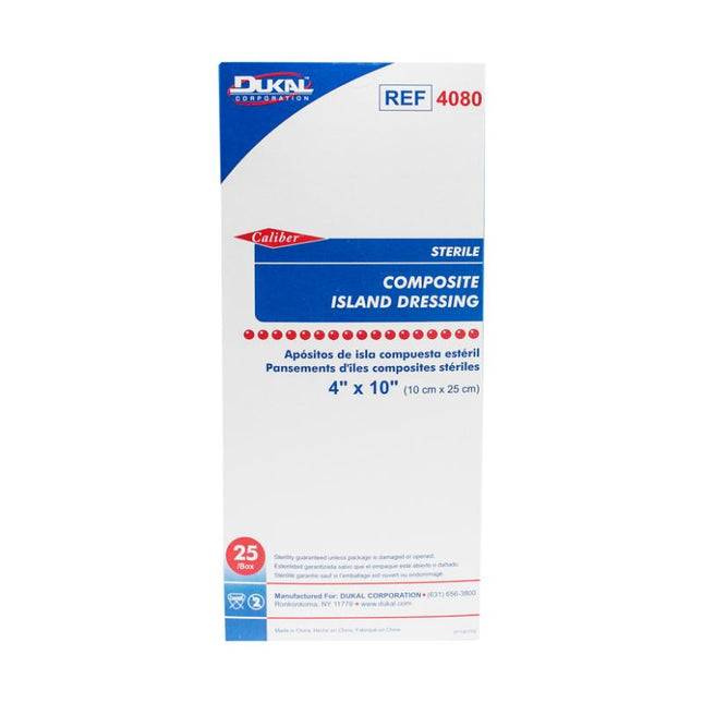 Dukal | Sterile Composite Island Dressing 4" x 10" | 4080