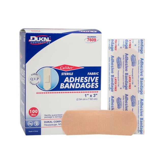 Dukal | Flexible Fabric Adhesive Bandages 1 x 3 | 7609