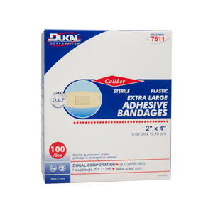 Dukal | Plastic Adhesive Bandages 2 x 4, XL | 7611