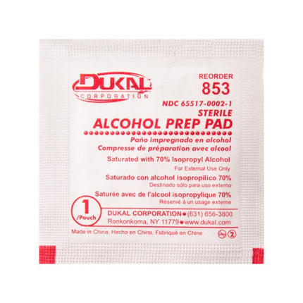 Sterile Alcohol Pad Medium 2-Ply | 853 | | Alcohol Pads, Antiseptics & Cleansing, Sterile | Dukal | SurgiMac