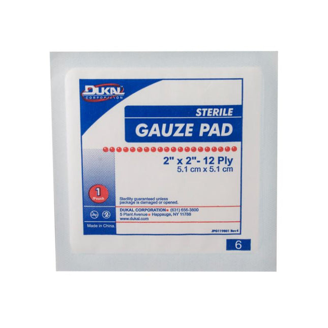 Sterile Gauze Pad 2" x 2" 12-Ply