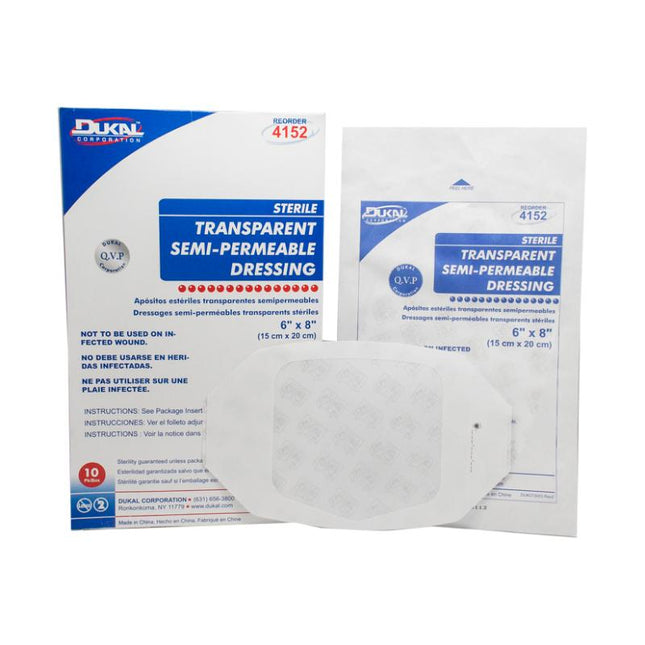 Dukal | Dukal Sterile Transparent Semi-Permeable Dressing 6" x 8" | 4152