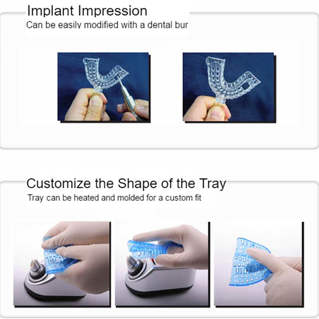 Dukal | Impression Trays Perforated #8 Quad UR/LL Green | UTA-7208