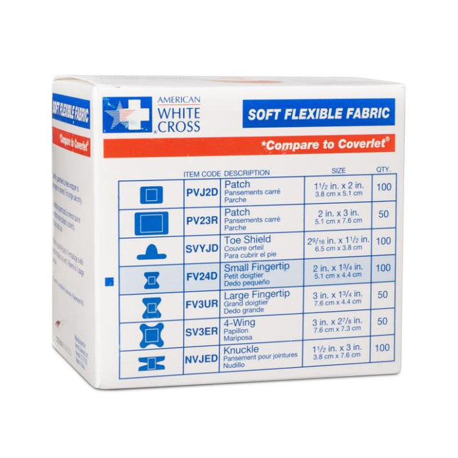 Dukal | Soft Flexible Fabric Adhesive Bandages Fingertip 1-3/4 x 2 | FV24D