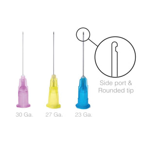 Dukal | Irrigation Needle 23G Notched Luer Lock, Blue | URN-55223