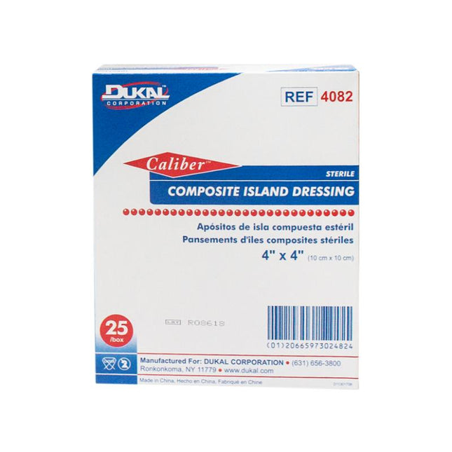 Dukal | Sterile Composite Island Dressing 4" x 4" | 4082