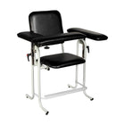 Dukal | Blood Draw Chair, Tall, Upholstered, with Flip Arm, Black | 4383F-BLK