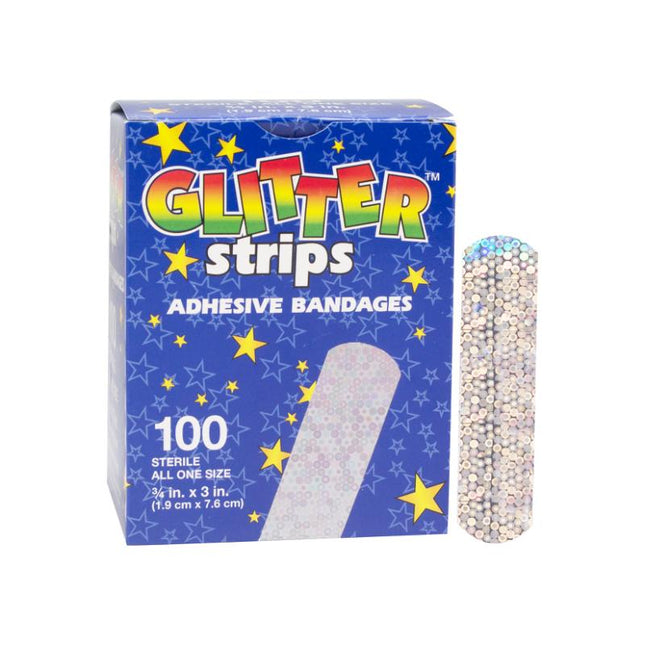 Dukal | Glitter Stat Strip® Adhesive Bandages 3/4 x 3 | 1075413