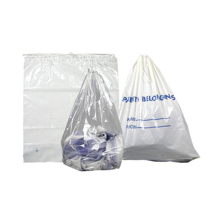 Patient Belonging Bags 17 x 17, Clear
