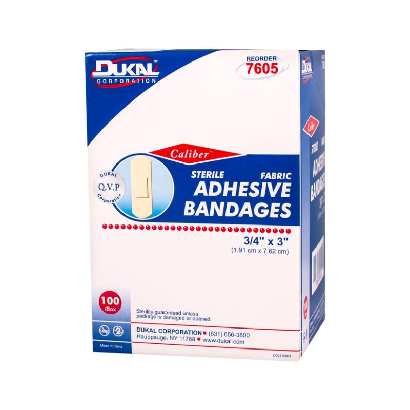 Dukal | Flexible Fabric Adhesive Bandages 3/4 x 3 | 7605
