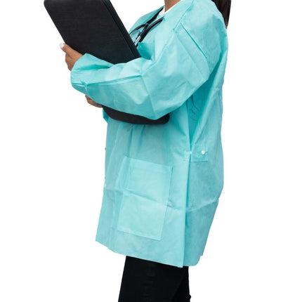 FitMe Lab Jackets L Teal/Green | Dukal | Only at SurgiMac