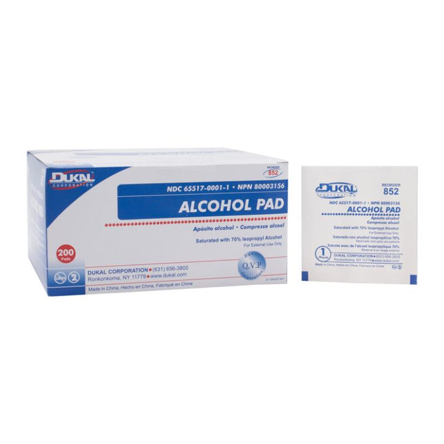 Dukal | Non-Sterile Alcohol Pad Medium 2-Ply | 852