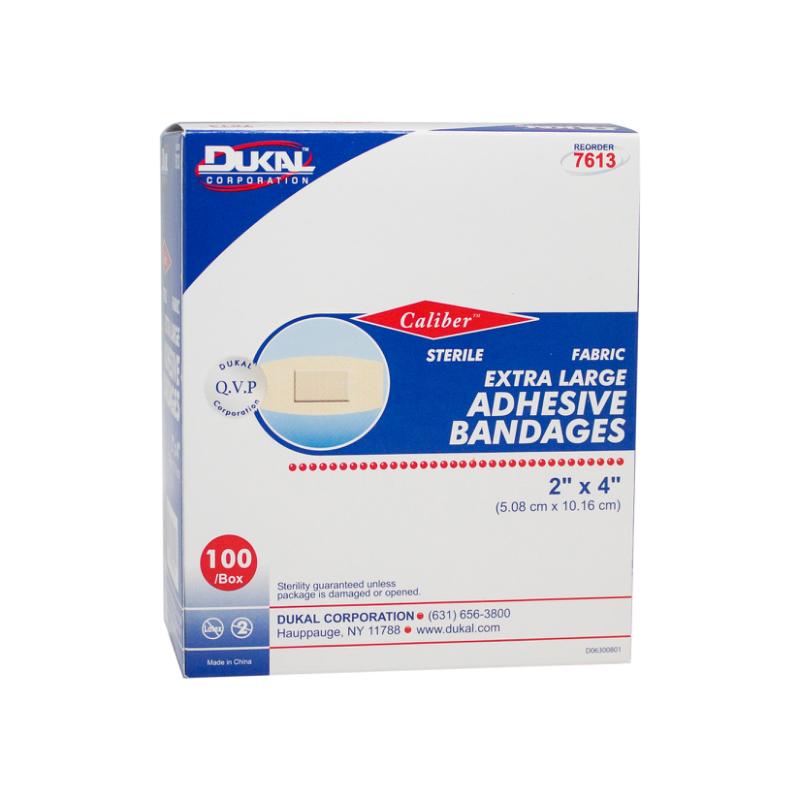 Dukal | Flexible Fabric Adhesive Bandages 2 x 4, XL | 7613