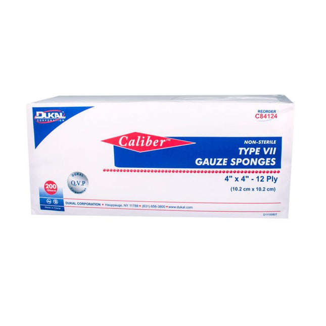 Dukal | Non-Sterile Type VII Gauze Sponges 4" x 4" 12-Ply | C84124