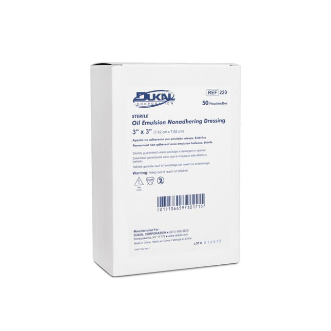 Dukal | Sterile Oil Emulsion Dressing 3" x 3" | 220