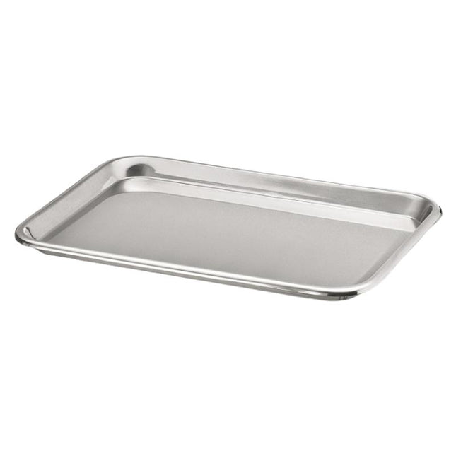 Dukal | Stainless Steel Instrument Tray Flat 13-5/8" x 9-3/4" x 5/8" | 4261