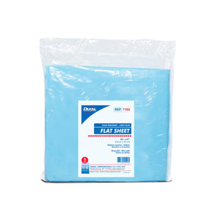 Dukal | Disposable Flat Sheet 85 x 41, Light Blue | 7102