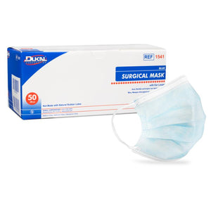 Dukal | Surgical Mask with Ear Loop 3-Ply, Blue | 1541