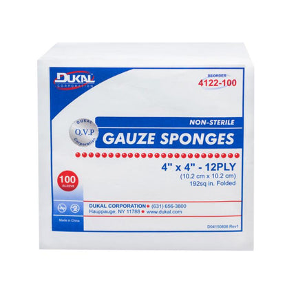 Non-Sterile Gauze Sponges 4" x 4" 12-Ply