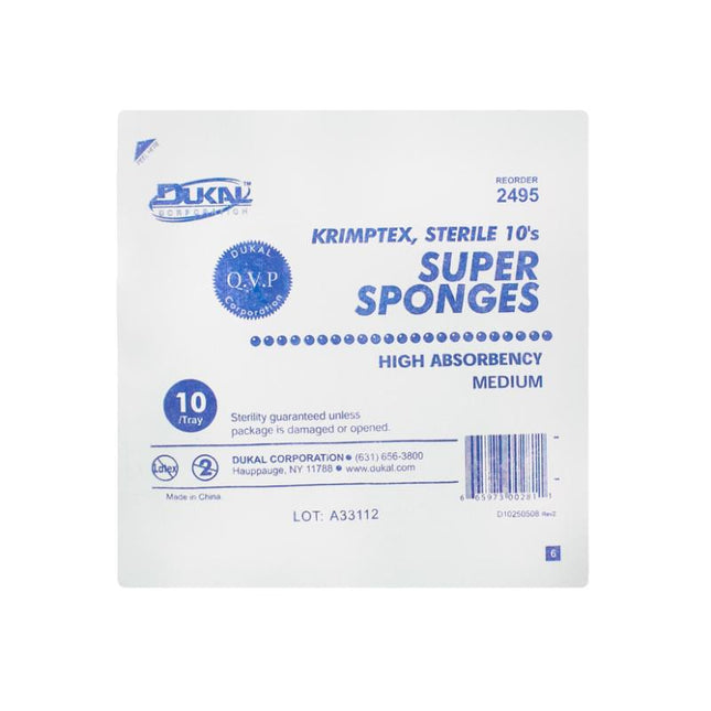 Dukal | Sterile Super Sponges Medium | 2495