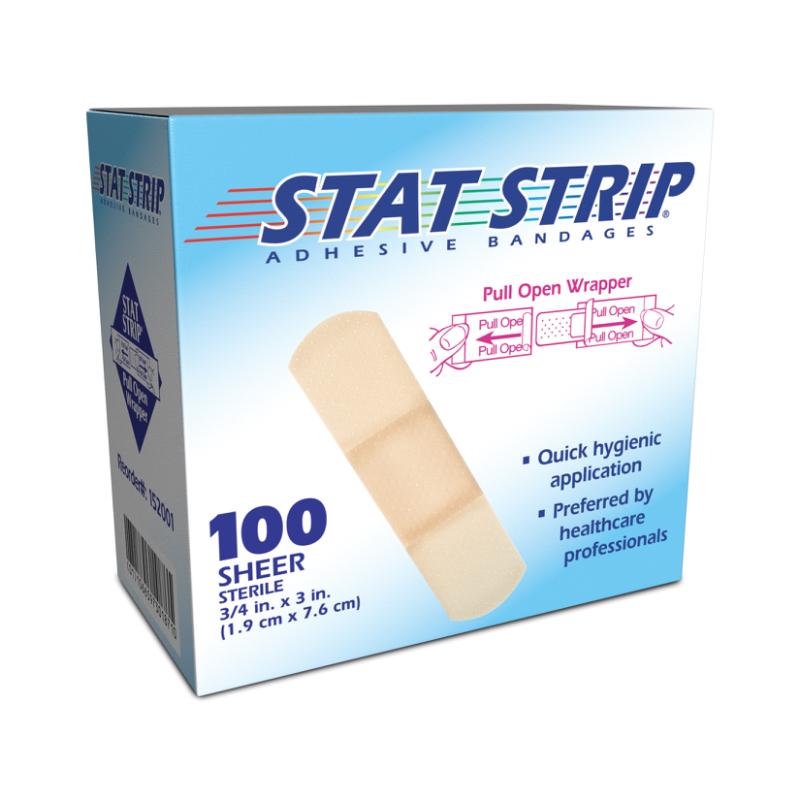 Dukal | Sheer Stat Strip® Adhesive Bandages 3/4 x 3 | 152001